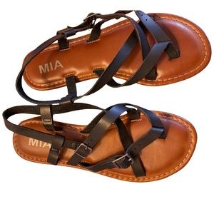 MIA Black Sandals Sz 7